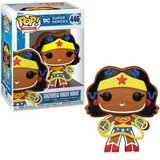 Gingerbread Wonder Woman #446 DC Super Heroes Holiday Funko Pop in box and out of box