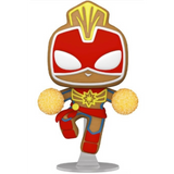 Gingerbread Captain Marvel #936 Marvel Funko Pop Holiday out of box