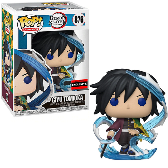 Giyu Tomioka #876 - Demon Slayer Funko Pop! Animation [Signed Johnny Yong Bosch with JSA] [AAA Anime Exclusive]