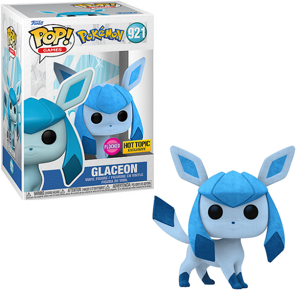 Glaceon #921 - Pokemon Funko Pop! Games [Flocked Hot Topic Exclusive]