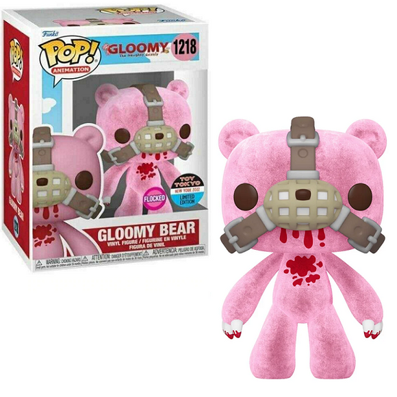 Gloomy Bear #1218 - Gloomy The Naughty Girzzly Funko Pop! Animation [Flocked Toy Tokyo NYCC 2022]