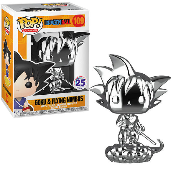 Goku & Flying Nimbus #109 - Dragon Ball Funko Pop! Animation [Chrome]