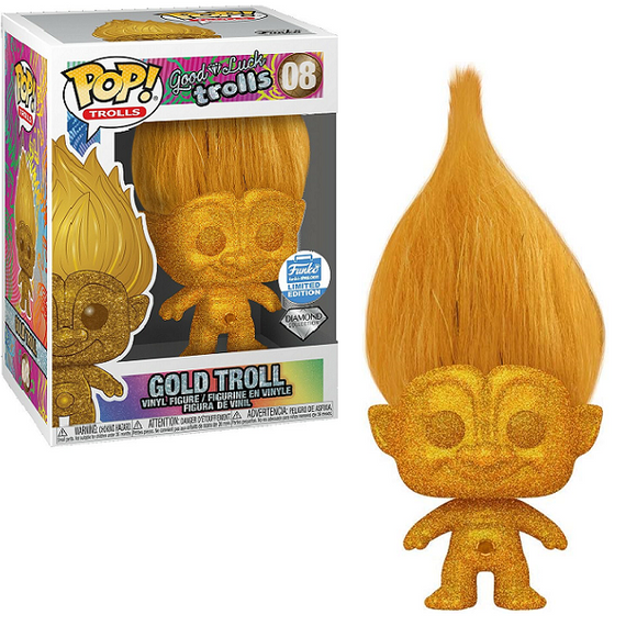 Gold Troll #08 - Good Luck Trolls Funko Pop! Trolls [Diamond Funko Limited Edition]