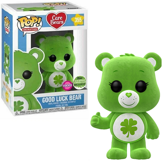 Good Luck Bear #355 - Care Bears Funko Pop! Animation [Flocked 2018 Spring Convention Limited Edition]