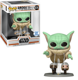 Grogu Macy’s Thanksgiving Day Parade #575 Funko Pop! Deluxe shown in box and out of box, front view