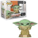 Grogu Using the Force #477 The Mandalorian Funko Pop! Amazon Exclusive in box and out of box