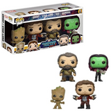 Guardians of the Galaxy Vol 2 4 Pack Funko Pop featuring Groot Star-Lord Ego and Gamora