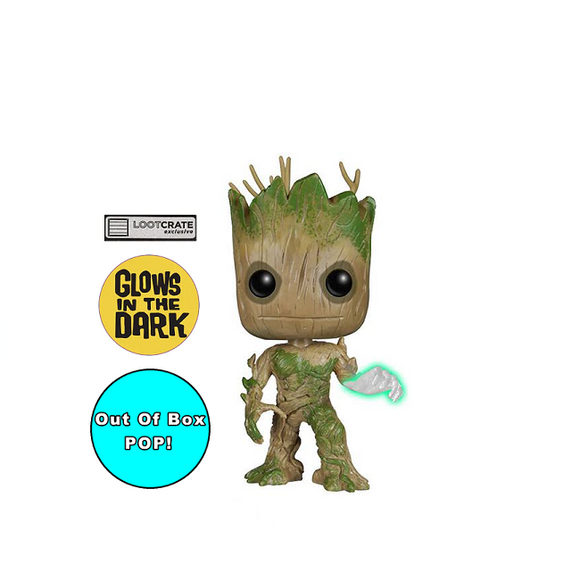Groot #49 - Guardians of the Galaxy Funko Pop! Marvel [GITD Loot Crate Exclusive] [OOB]