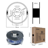KINGROON PLA filament 1KG spool shown with sealed packaging box
