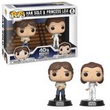 Han Solo and Princess Leia Star Wars Funko Pop 2-Pack in box and out of box