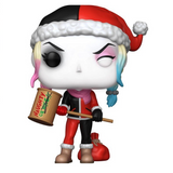 Harley Quinn #529 DC Funko Pop Heroes figure shown out of box, holiday edition