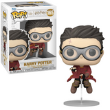 Harry Potter Funko Pop #165 shown both in-box and out of box in Quidditch outfit