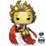 Hawks #1141 My Hero Academia Funko Pop! Metallic out of box with red wings, gold hero suit, and feather