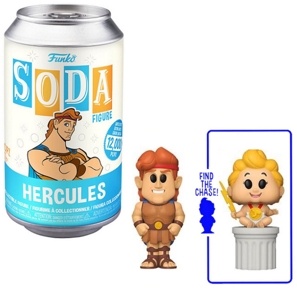 Hercules Funko Soda main image with can, figure and chase variant