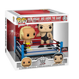 Hulk Hogan & Andre the Giant WrestleMania III Funko Pop displayed inside the box, front view
