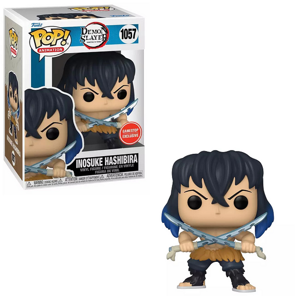 Inosuke Hashibira #1057 Demon Slayer Funko Pop unmasked in box and out of box