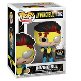 Invincible Funko Pop #1502 Bloody Specialty Series Exclusive displayed inside the original Funko Pop box