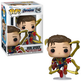 Iron Spider Unmasked #1142 Avengers Endgame Funko Pop in box and out of box