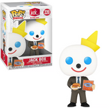 Jack Box #220 Jack in the Box Funko Pop shown in-box and out-of-box, front view