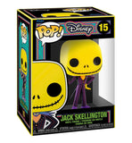 Jack Skellington #15 Funko Pop! Disney — Blacklight edition in retail display box, The Nightmare Before Christmas