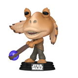 Jar Jar Binks With Booma Balls Funko Pop Star Wars #700 displayed out of box