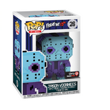 Jason Voorhees #26 Funko Pop! displayed inside the box, front view