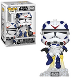 Jet Trooper Funko Pop #643 GameStop Exclusive displayed both inside the box and out of the box