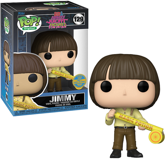 Jimmy #129 Sid & Marty Krofft Funko Pop — Digital Release LE 1400, figure shown in-box and out-of-box
