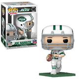 Joe Namath Funko Pop #245 displayed both inside the box and out of the box