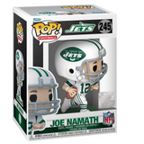 Joe Namath Funko Pop #245 displayed inside the original Funko Pop box
