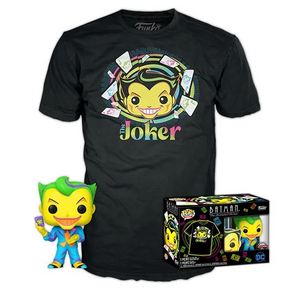 Joker - DC Comics Funko Pop! & Tee [BlackLight Size-Large]