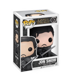 Jon Snow #07 Game of Thrones Funko Pop displayed inside the box, front view