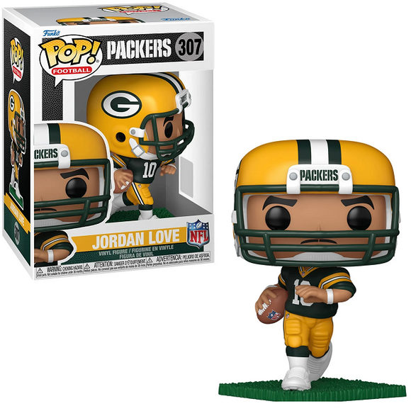 Jordan Love #307 NFL Packers Funko Pop in box and out of box