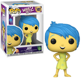 Joy #1451 Disney Inside Out 2 Funko Pop! figure shown in box and out of box.