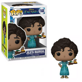 Julieta Madrigal #1148 Disney Encanto Funko Pop figure in box and out of box holding tray of food wearing teal dress