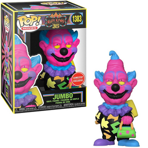 Jumbo Killer Klowns from Outer Space Blacklight GameStop Exclusive Funko Pop figure
