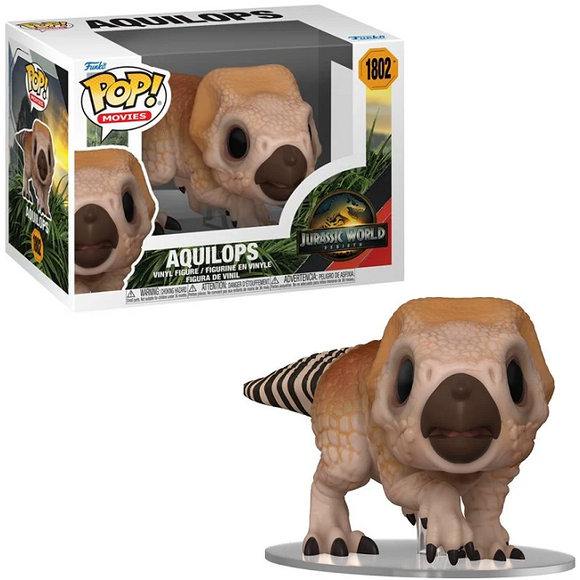 Aquilops #1802 Jurassic World Rebirth Funko Pop in box and out of box