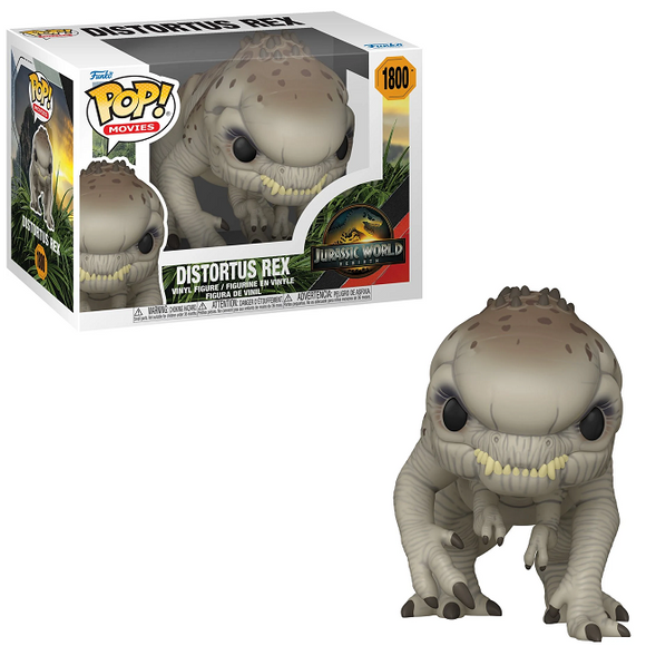 Distortus Rex #1800 Jurassic World Rebirth Funko Pop in box and out of box