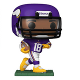 Justin Jefferson #239 Funko Pop! figure shown out of the box, front view