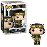 Kid Loki #900 Marvel Loki Funko Pop Metallic Funko Exclusive figure in box and out of box with Alligator Loki