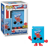 Kool-Aid Packet #82 Kool-Aid Tropical Punch Hot Topic Exclusive Funko Pop figure in box and out of box with mascot packet design