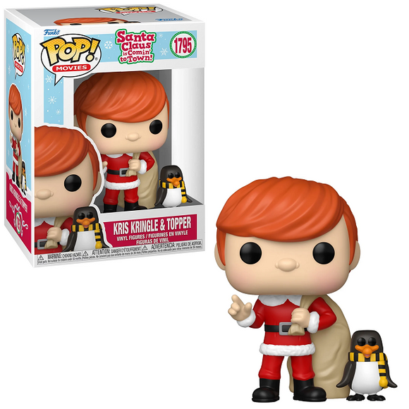 Kris Kringle & Topper #1795 Santa Claus Is Comin to Town Funko Pop in box and out of box