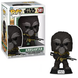 Krrsantan #581 Star Wars The Book of Boba Fett Funko Pop figure in box and out of box holding blaster rifle