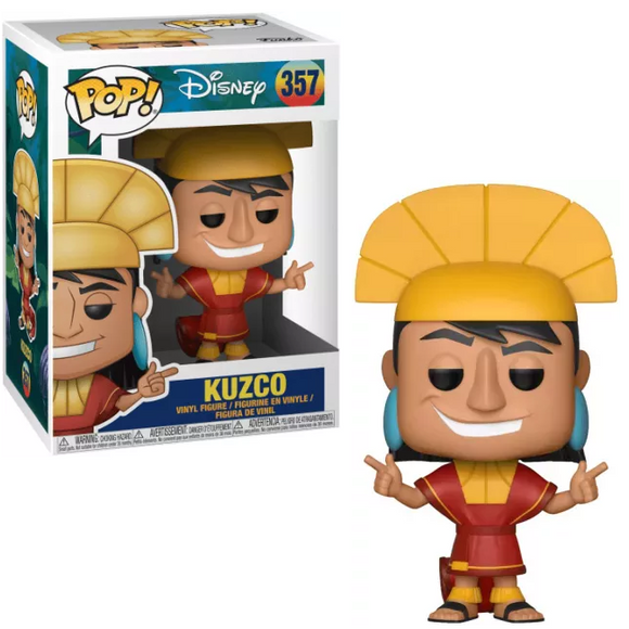 Kuzco Funko Pop #357 full view with figure and box