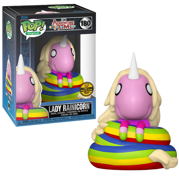 Lady Rainicorn #178 Adventure Time Funko Pop — Digital Release LE 1600, figure shown in-box and out-of-box