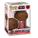 Leia Princess #676 Star Wars Funko Pop Valentine displayed in the box.