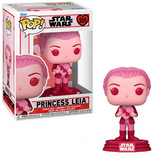 Princess Leia #589 Star Wars Valentines Funko Pop figure in box and out of box holding heart gift