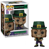 Leprechaun #1245 Leprechaun Funko Pop figure in box and out of box wearing green suit and hat holding gold coin