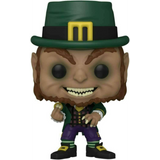 Leprechaun #1245 Leprechaun Funko Pop figure out of box wearing green suit and hat holding gold coin