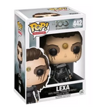 Lexa #442 The 100 Funko Pop displayed inside the box, front view